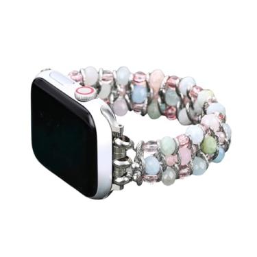 Imagem de Cape Diablo Pulseira feminina compatível com Apple Watch - pulseira trançada feita à mão - 49 mm, 46 mm, 45 mm, 44 mm, 42 mm, 41 mm, 40 mm, 38 mm, pequeno, serve para pulsos de 14,6 a 16,8 cm