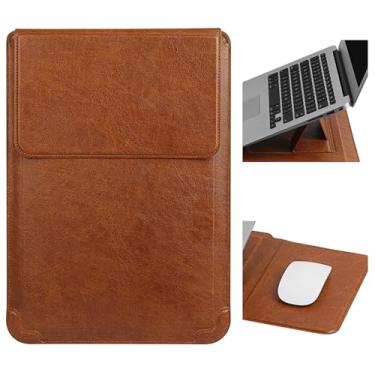 Imagem de HoYiXi 15,6" Capa para portáteis com suporte para MacBook Pro de 16 2025 & 2021/MacBook Pro de 15/Surface Laptop 3/Galaxy Book Flex de 15/IdeaPad, 15,16 polegadas Lev, mar Ron
