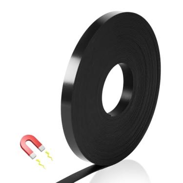 Imagem de Fita magnética para quadro branco, tiras magnéticas de 1 cm x 1,9 m para grades, calendário, quadro de avisos, linha de marcação decorativa gráfica para sala de aula e escritório