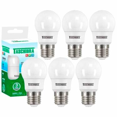 Imagem de 6 Lâmpada Bulbo Led Tkl 30 4,9w Taschibra Luz Fria 6500k