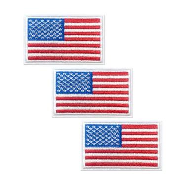 Imagem de FANCIBAND 3 peças bandeira americana com remendo, bordado tático militar moral ferro em adesivos para roupas, mochilas, coletes, chapéus, jaquetas, calças