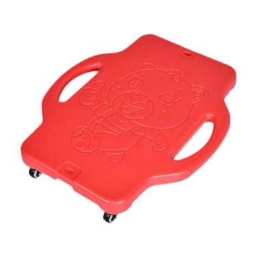 Imagem de Almencla Skate de piso para patinete esportivo, skate para crianças, jogo interno para crianças, skate para atividades de academia em porões, VERMELHO