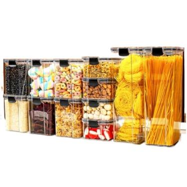 Imagem de Monte Seu Kit De Potes HerméTicos Para Mantimentos - Organizador De Cozinha Para Dispensa E ArmáRio(Kit 11-12 Potes)