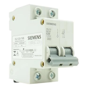 Imagem de Disjuntor Siemens Bipolar Curva C 10A 16A 20A 25A 32A 5 20A
