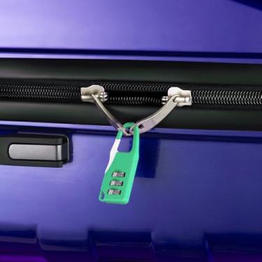 Imagem de Mini cadeado de combinação de 3 dígitos para mochilas, zíperes de bagagem, estojos de lápis e armários de armazenamento, trava de viagem portátil e segura