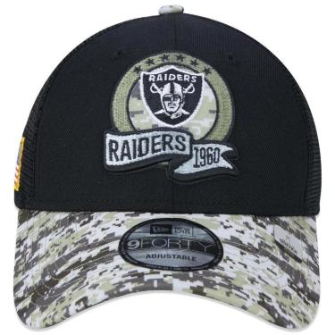 Imagem de BONÉ NEW ERA 940 LAS VEGAS RAIDERS SALUTE TO SERVICE TRUCKER NFP23BON220 PRETO CAMUFLADO-Masculino