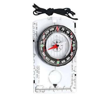 Imagem de Bússola de orientação, caminhada, mochila, bússola avançada, navegação de acampamento, bússola de escoteiro, bússola de campo profissional para leitura de mapas, transparente