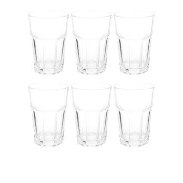 Imagem de Jogo 6 Copos De Vidro Alto Grosso Refrigerante Bebida 350M