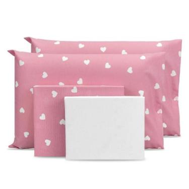 Imagem de Lençol Queen 6 Pçs Estampado Percal 180 Fios Bainha 40cm Altura Coleçã