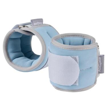 Imagem de Pesos de tornozelo AceSpear 2x1,8 kg, par ajustável, azul