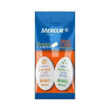 Imagem de Borracha Mercur Oval Frases Decorados Setas e Estrelas com 2 Unidades,