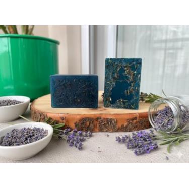 Imagem de Sabonete artesanal de Lavanda Francesa com extrato de Lavanda e extrato de leite de cabra. 100 Gramas