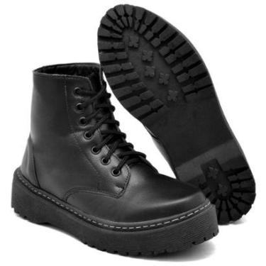 Imagem de Bota Coturno Cano Alto Militar Blogueira-Feminino