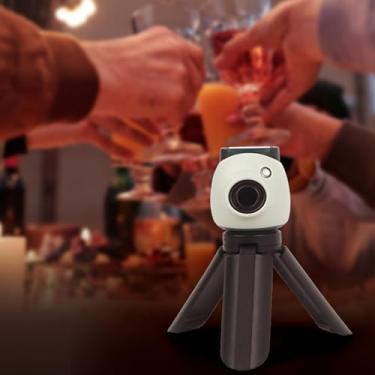 Imagem de Mini tripé com pés antiderrapantes, compacto, leve, portátil, parafuso de 1/10.2 cm, tripé universal de câmera para mesa/portátil, preto