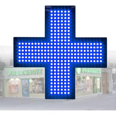 Imagem de Placa De Cruz Médica Led, Placas De Luz Cruzada De Acrílico, Lâmpada De Placa Interna De Farmácia Com Interruptor De Puxar, 3 Modos - Sempre Ligado, Piscando E Piscando Geral, Blue, 35 * 35cm