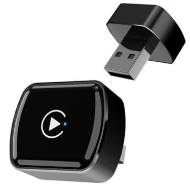 Imagem de Adaptador CarPlay sem fio para Apple iPhone, mini dongle para carro, converte com fio para adaptador automotivo CarPlay/Android, multi-usuário Plug & Play sem latência, para iOS 10+ e Android 11