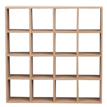 Imagem de Prateleira de armazenamento em miniatura Dollhouse em MDF de madeira em escala 1:12