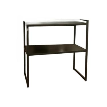 Imagem de Buffet Aparador Cantinho do Café Industrial Multiuso Ferro e MDF Off White e Preto(Preto)