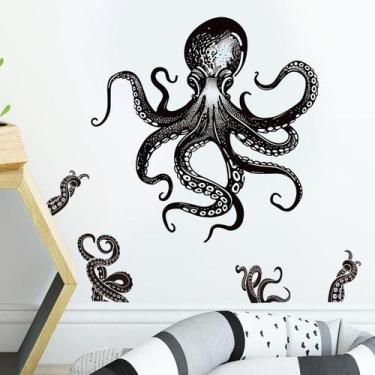 Imagem de Adesivos de parede Octopus PVC, papel de parede removível, 30x90cm - y