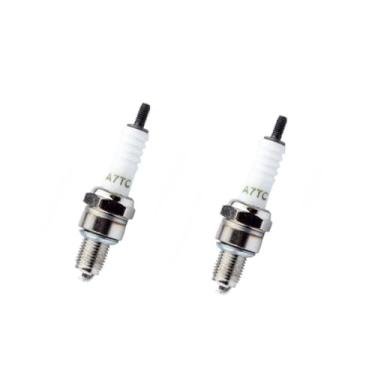 Imagem de Bico de vela de ignição A7TC branco, compatível com motocicletas off-road, quadriciclos e bicicletas de praia com motor GY6 de 50 a 110/150 cc (1 unidade)