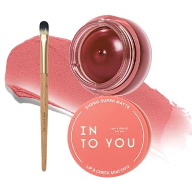 Imagem de INTO YOU Batom líquido fosco para mulheres, batom rosa enlatado de longa duração à prova d'água com pincel labial, sem transferência, altamente pigmentado com textura leve de lama labial (C-EM12)