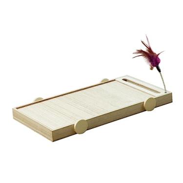 Imagem de Cat Scratching Board Wood Scratching Toy Teaser for Indoor Cats Multi-Functional Design for Furniture Small and Safe Pet Supply