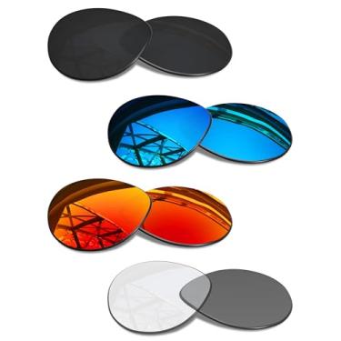 Imagem de SmartVLT Conjunto de 4 lentes de reposição masculinas para óculos inteligentes Ray-Ban Meta Headliner RW4009 e Gen 2 RW4013 (50 mm), pacote combo S01, transição, proteção UV, antiarranhões