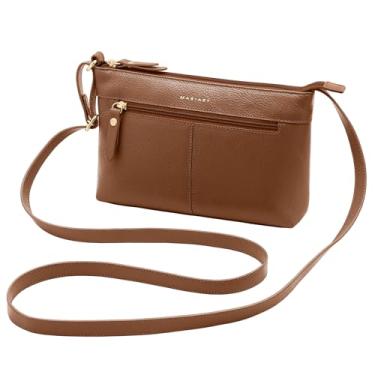 Imagem de Bolsa Feminina Transversal de Couro Bovino Legítimo Mariart Cipozinho (Camel)