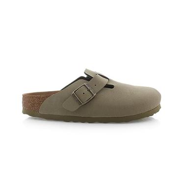 Imagem de Birkenstock Boston Vegan Khaki Birkibuc desbotado, Cáqui Birkibuc, 12-12.5