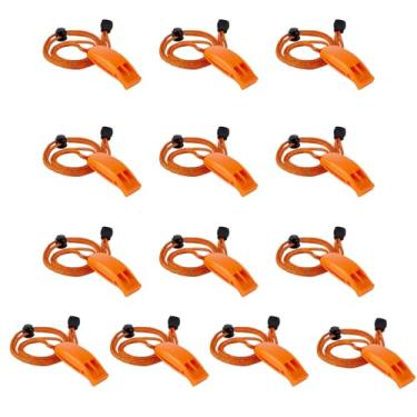 Imagem de ZHLKHIOP Pacote com 13 apitos de emergência de sobrevivência alto, apito de caminhada, apito mais alto para atividades ao ar livre, anexar a coletes salva-vidas, mochilas, condições de clima frio.
