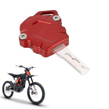 Imagem de Capa para chave de motocicleta, PSLER CNC chave Fob protetor protetor para bicicleta suja elétrica Sur‑Ron Light Bee X/S Segway X260/X160 (vermelha)