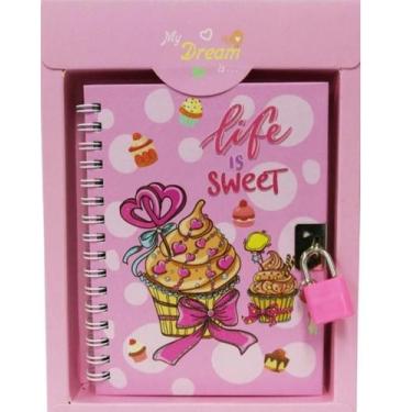 Imagem de Meu Primeiro Diário Butefly 45 páginas com cadeado e chave - DANTAS