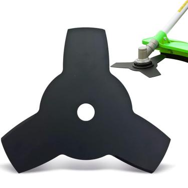 Imagem de Lâmina 3 Pontas 255mm Furo 25,4mm 1" Polegada para Todas Roçadeira - Aço Manganês Resistente e Durável, Ideal para Aparar Grama