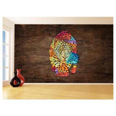 Imagem de Papel De Parede 3D Animais Pop Art Onça Pintada 3,5M Pxa103 - Você Dec