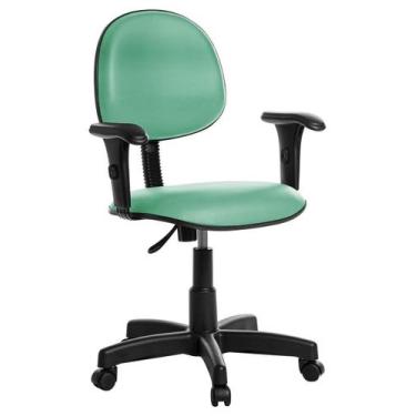 Imagem de Cadeira Escritório Executiva Com Braço Rv Turquesa - Goldflex