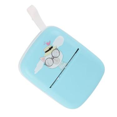 Imagem de Impressora de adesivos, ampla aplicação, mini impressora portátil com resolução de 200 dpi, conexão multifuncional para casa (azul)