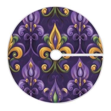 Imagem de Blueangle Saia de árvore de carnaval de 118 cm saia de poliéster macio para decoração de carnaval (278)