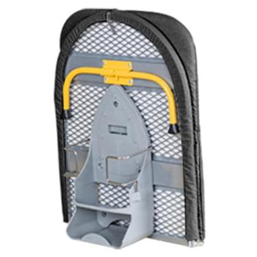 Imagem de SiaBiced Tábua de passar roupa dobrável, portátil, estável e, com suporte para ferro, tábua de passar roupa de mesa para viagens, dormitório, Preto