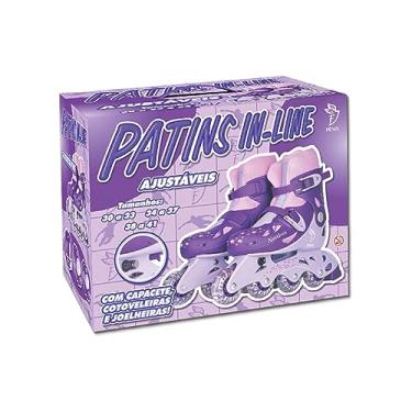 Imagem de Patins 4 Rodas Ajustáveis Fenix Roxo