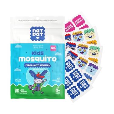 Imagem de BuzzPatch Mosquito Patch Stickers for Kids (60 Pack) - The Original All Natural, Plant Based Ingredients, Non-Toxic, DEET Free, Citronella Essential Oil Insect Patch, for Toddlers, Kids