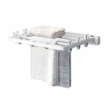 Imagem de Ordene - Varal Largo com 10 Prendedores com Adesivo para Parede Fixa Max, Linha Log