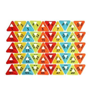 Imagem de rockible 50 Cones Triangulares de Futebol para Treinamento Cruzado em Atletismo E Tênis.