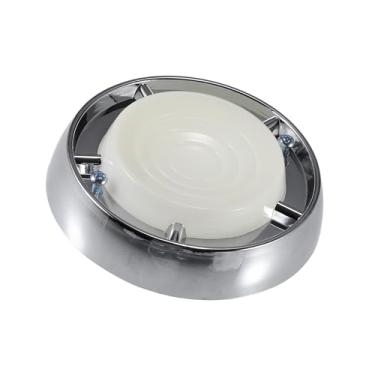 Imagem de ACROPIX Tampa de lâmpada de lente de moldura de luz de cúpula de carro com parafusos lente de luz interior de carro para Ford para Mustang 1967-1970 peças de carro de plástico prateado