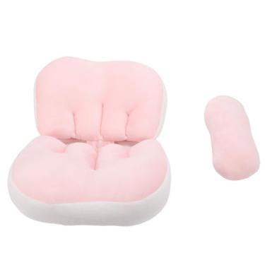 Imagem de Asixxsix Almofada de gravidez em formato de W, almofada de maternidade ajustável em algodão, hipoalergênica, para suporte ideal para quem dorme de lado. (Rosa)