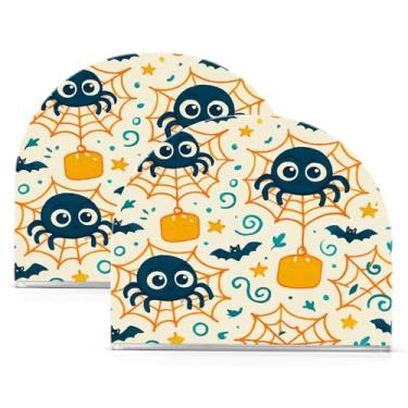 Imagem de Wassud Porta-guardanapos de acrílico de aranha de desenho animado, dispensador de guardanapo de papel moderno em forma de U para mesa, cozinha, sala de jantar, bancada 2 peças (comporta 50-60