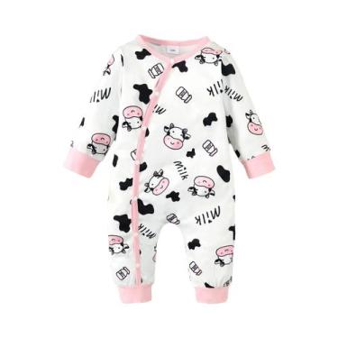 Imagem de Macacão Bebê Menina Manga Longa - Vaca - Primavera/Outono (0-18 Meses)
