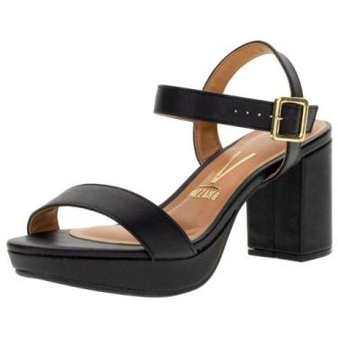 Imagem de Sandália feminina meia pata vizzano 6425110, Preto, 35