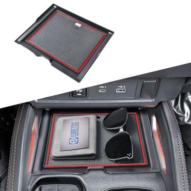 Imagem de EDBETOS Bandeja organizadora de console central frontal para Nissan Frontier 2022-2024 2025, acessórios para o compartimento interno, organizador oculto, bandeja de plástico ABS com tapetes