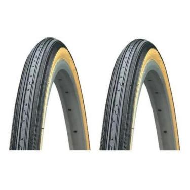 Imagem de Par Pneu Kenda Aro 27 X 1.1/4 Bike Caloi 10 Monark Com Faixa