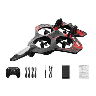 Imagem de MotiveTech Avião de controle remoto, avião RC, de controle remoto para adultos e crianças, Vermelho